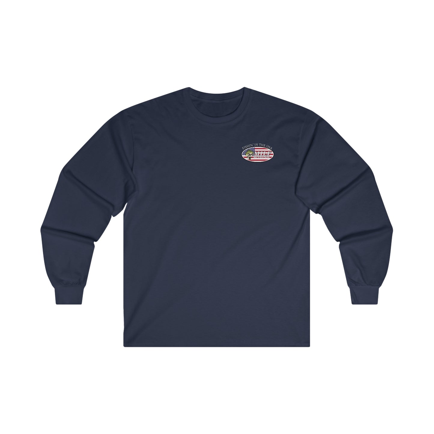 MILF Fishin' "Fishin' In The USA" Long Sleeve Blue and Red