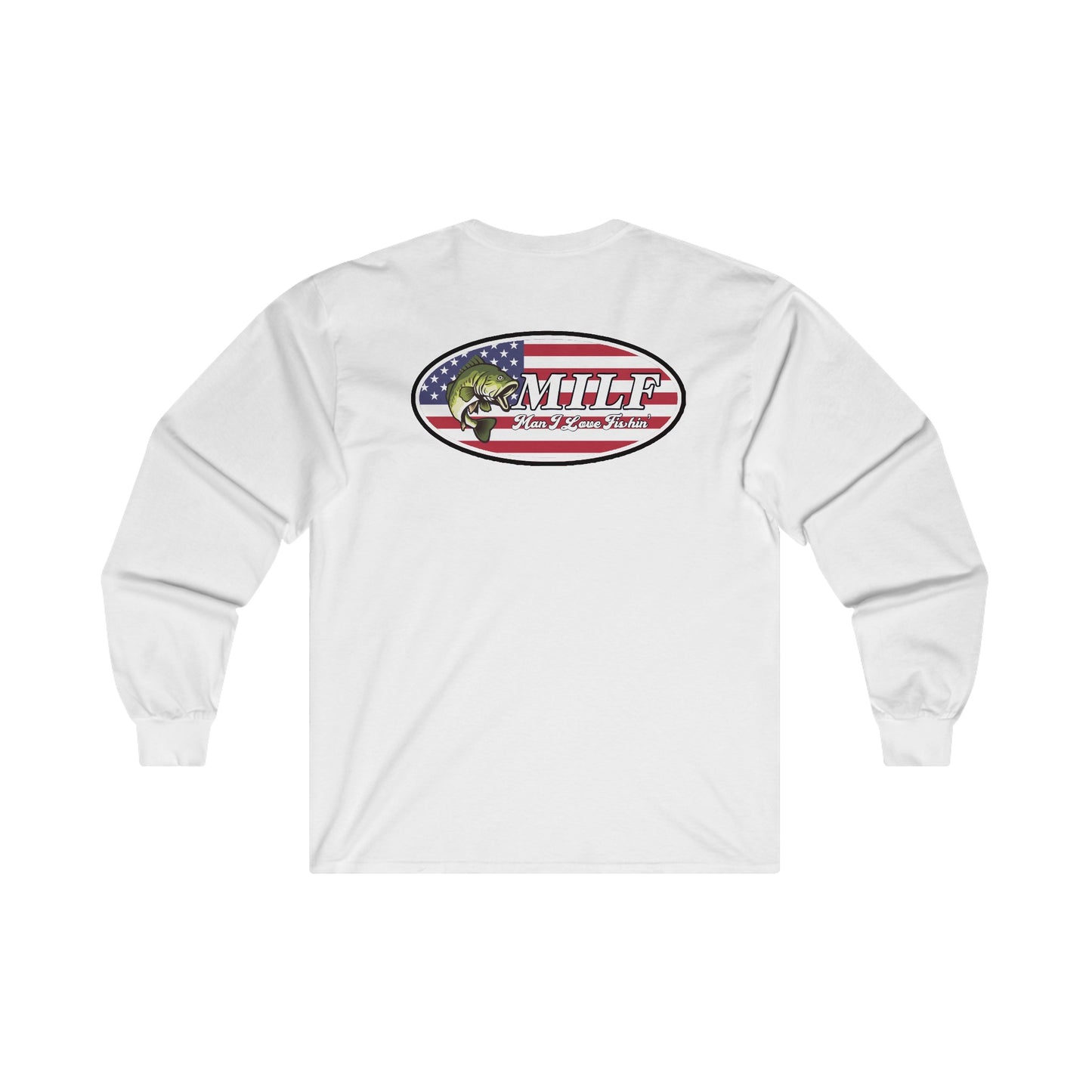 MILF Fishin' American Flag Long Sleeve