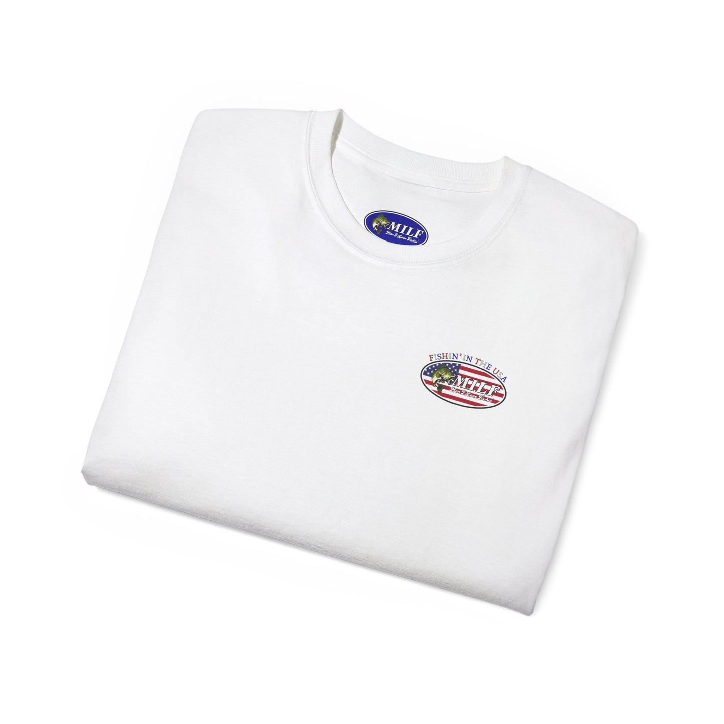 MILF Fishin' "Fishin' In The USA" White T-Shirt